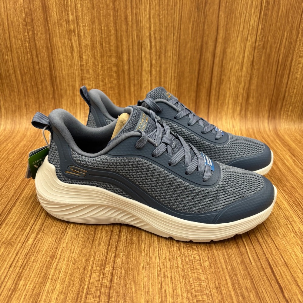 Skechers Bobs Squad‎ Waves Womens 6 Slate Blue Still Wading Mesh Sneakers NEW